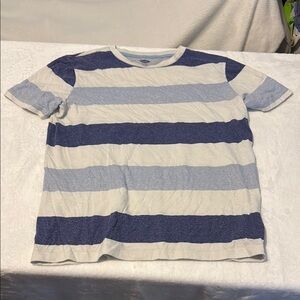 Old Navy Blue and White Short Sleeve Tee